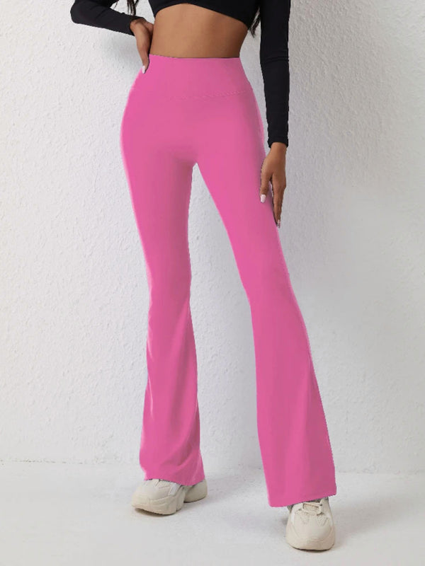 🧘‍♀️ High-Waist Flared Leggings – Peach Lift & Sculpt Yoga Pants 🔥