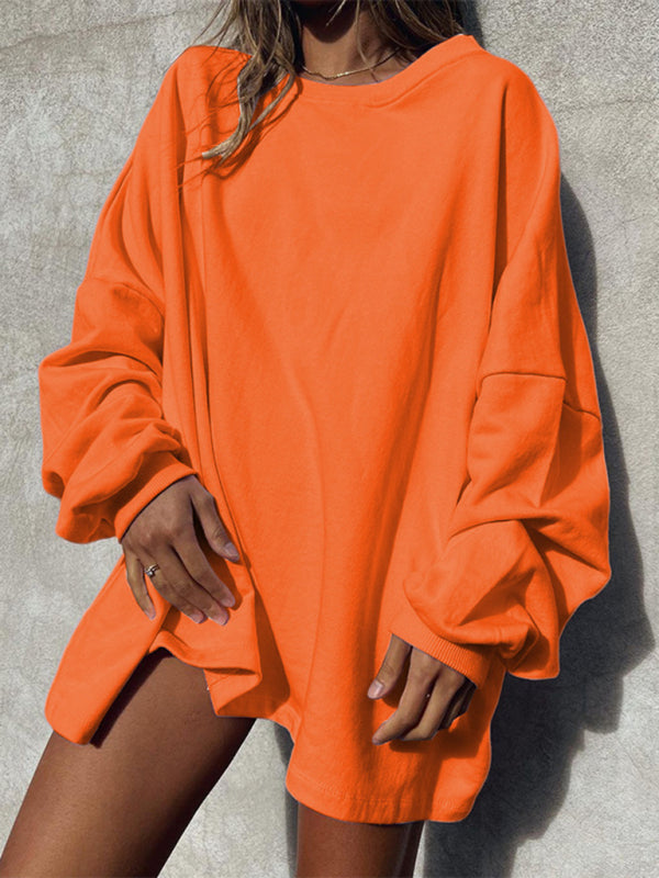 Cozy Chic Long Sleeve Sweatshirt for Women Casual Loose Fit Trendy Top