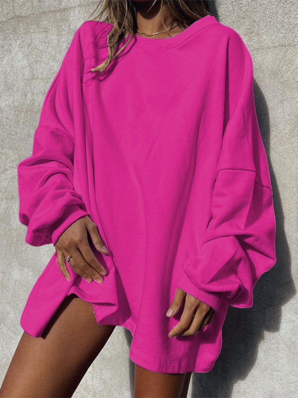 Cozy Chic Long Sleeve Sweatshirt for Women Casual Loose Fit Trendy Top