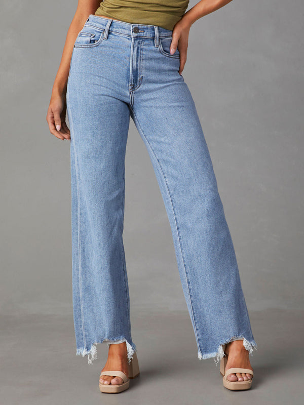 👖 Trendy Loose Tassel Straight-Leg Jeans – Chic & Casual Denim for All Seasons ✨