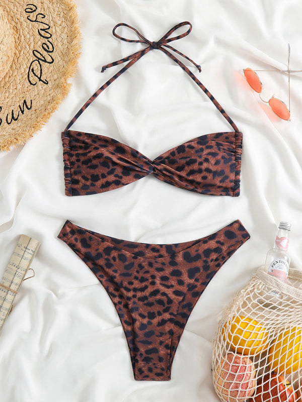 Fierce & Flawless Leopard Print Bikini Set – stylish Adjustable Two-Piece Swimwear
