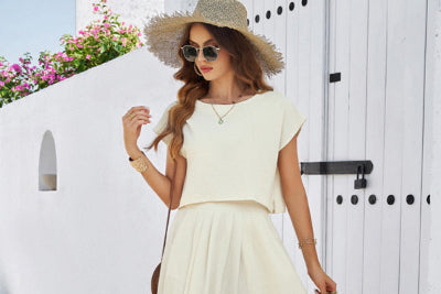 🌸 Spring & Summer Casual Sleeveless Top & Long Skirt Set – Effortless Leisure Style