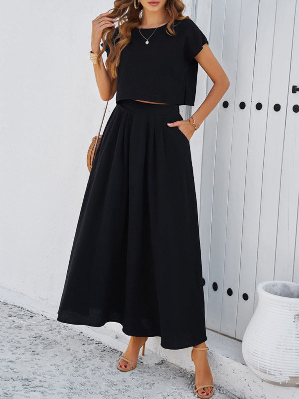 🌸 Spring & Summer Casual Sleeveless Top & Long Skirt Set – Effortless Leisure Style