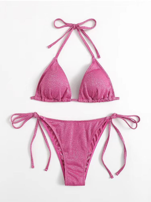 stylish Backless Strappy Bikini – Flirty & Trendy Swimwear for Summer