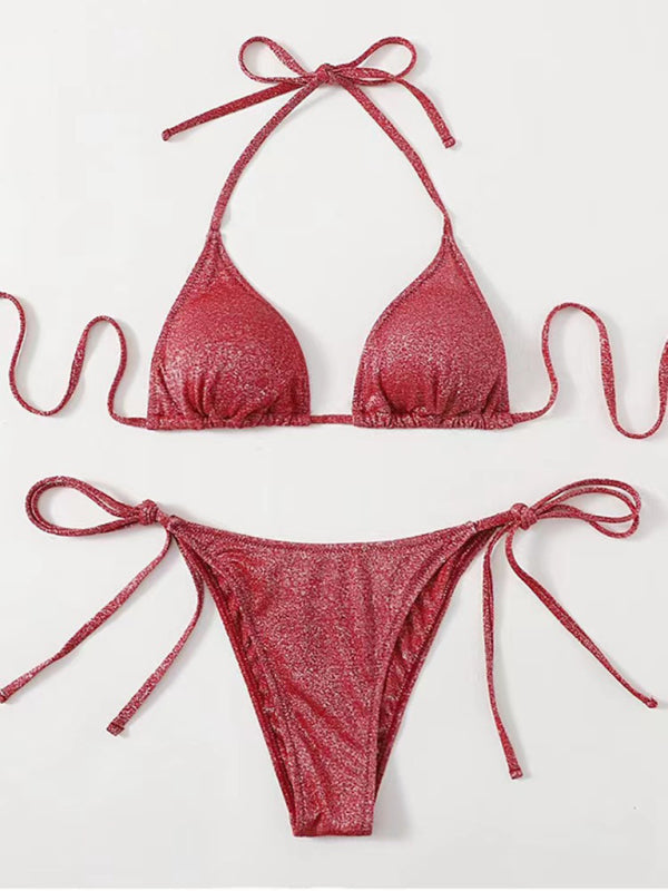 stylish Backless Strappy Bikini – Flirty & Trendy Swimwear for Summer