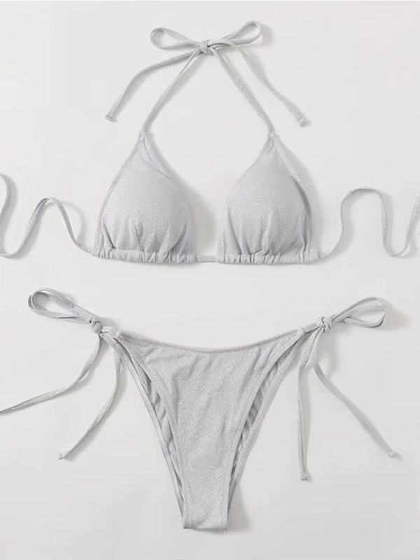 stylish Backless Strappy Bikini – Flirty & Trendy Swimwear for Summer