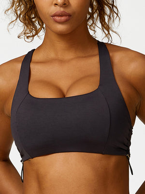 🧘‍♀️ Breathable Drawstring Yoga Bra – Stylish, Comfy & Sweat-Wicking 💖