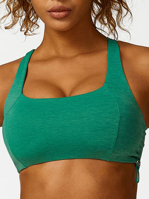 🧘‍♀️ Breathable Drawstring Yoga Bra – Stylish, Comfy & Sweat-Wicking 💖