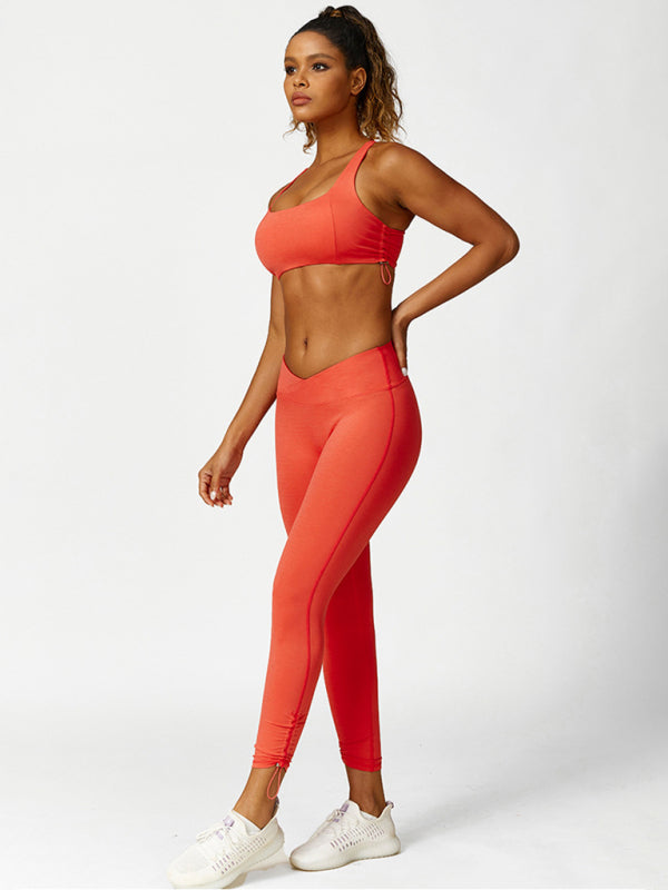 🧘‍♀️ Breathable Drawstring Yoga Bra – Stylish, Comfy & Sweat-Wicking 💖