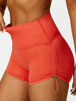 🩷 Breathable Drawstring Yoga Shorts Ultra-Stretch Running Activewear 🏋️‍♀️