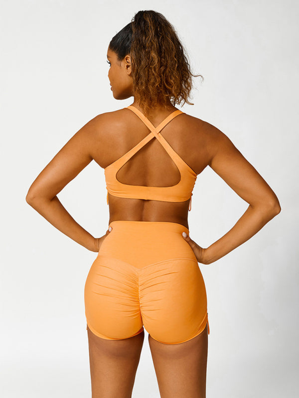 🩷 Breathable Drawstring Yoga Shorts Ultra-Stretch Running Activewear 🏋️‍♀️