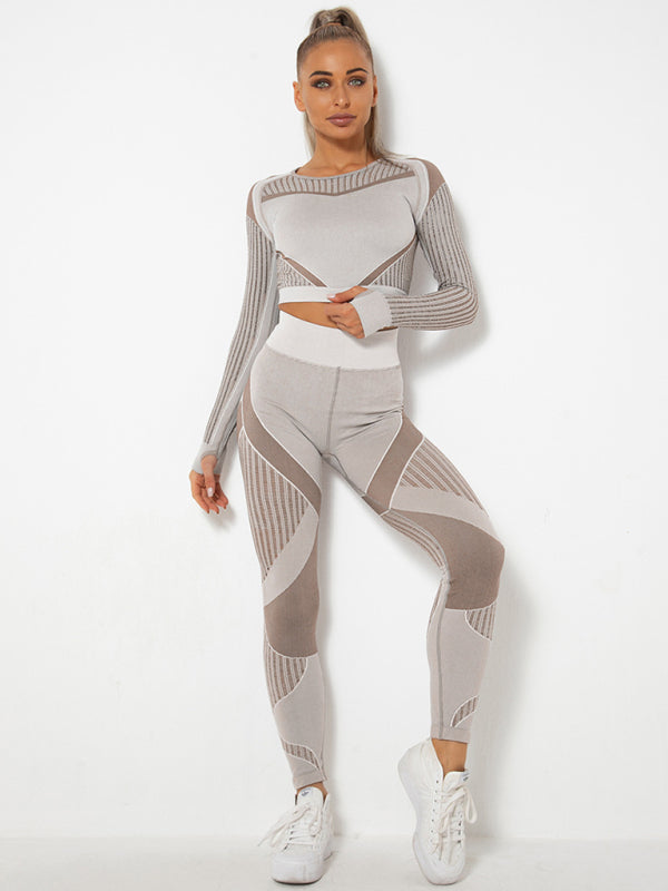 Seamless Striped Yoga Set – Stretch, Slay & Stay Stylish