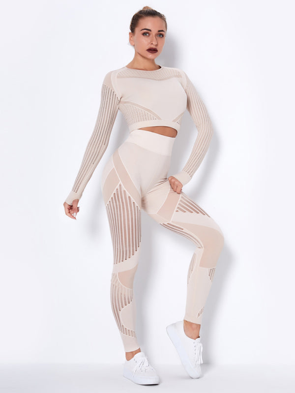 Seamless Striped Yoga Set – Stretch, Slay & Stay Stylish