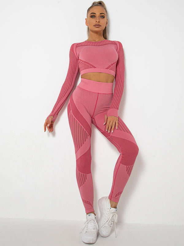 Seamless Striped Yoga Set – Stretch, Slay & Stay Stylish