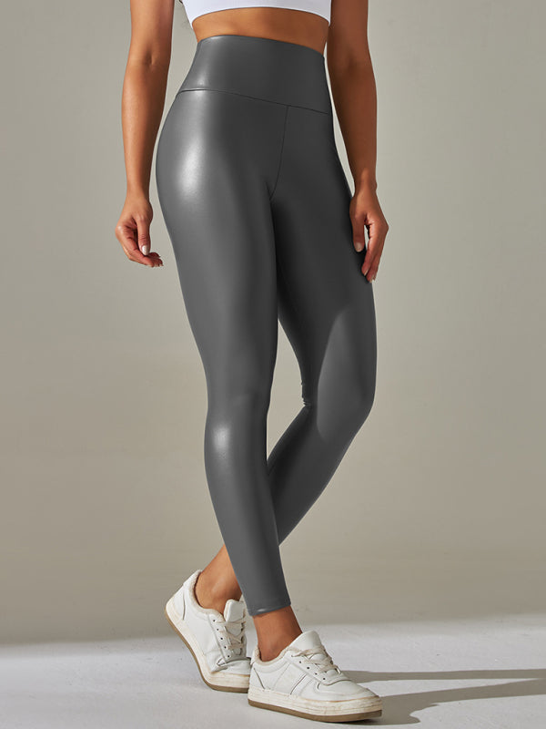 🔥 Curve-Hugging Plus Size PU Leather Leggings – High-Waist, Sexy & Comfy for All Seasons 🔥