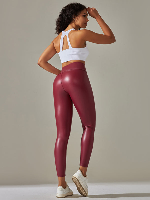 🔥 Curve-Hugging Plus Size PU Leather Leggings – High-Waist, Sexy & Comfy for All Seasons 🔥