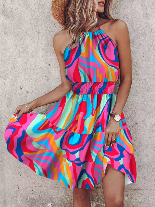 Chic Off-Shoulder Halter Dress – stylish & Stylish Spring Summer Outfit