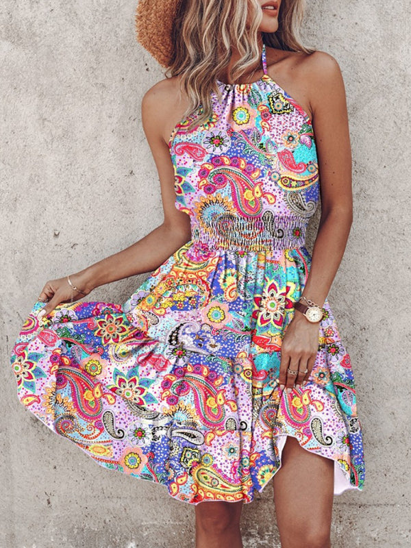Chic Off-Shoulder Halter Dress – stylish & Stylish Spring Summer Outfit