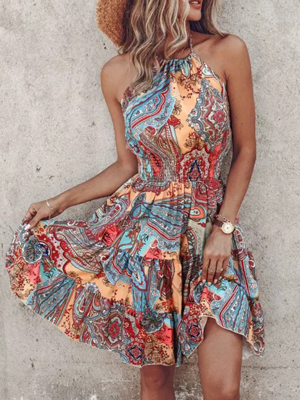 Chic Off-Shoulder Halter Dress – stylish & Stylish Spring Summer Outfit