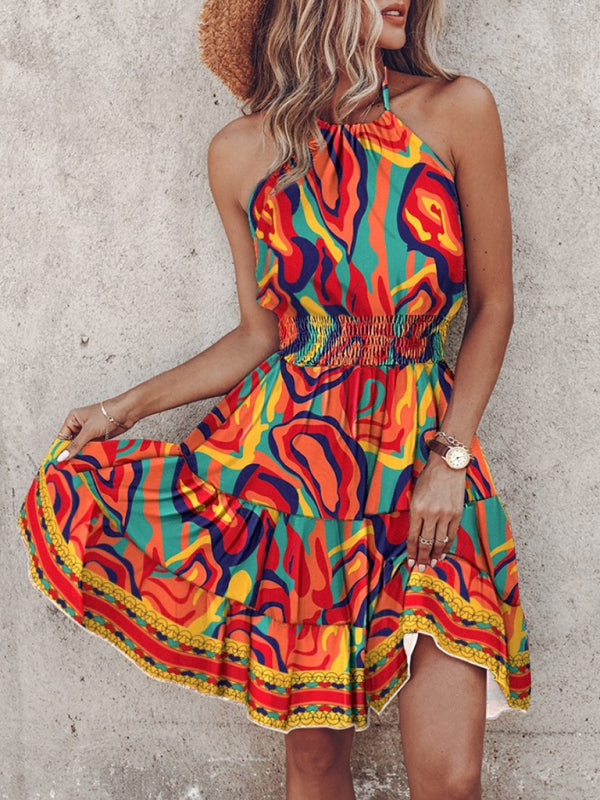 Chic Off-Shoulder Halter Dress – stylish & Stylish Spring Summer Outfit