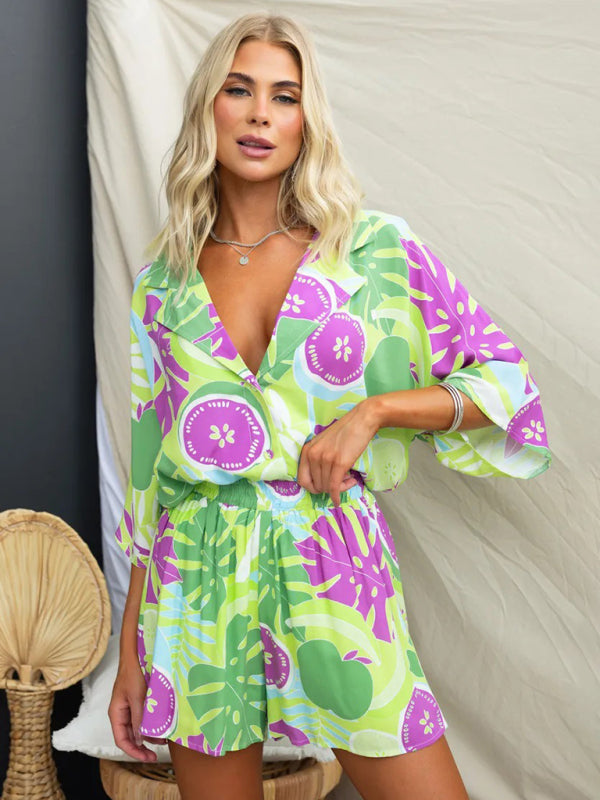 Chic & Comfy Two-Piece Short Set – Vacation Ready Outfit for Summer