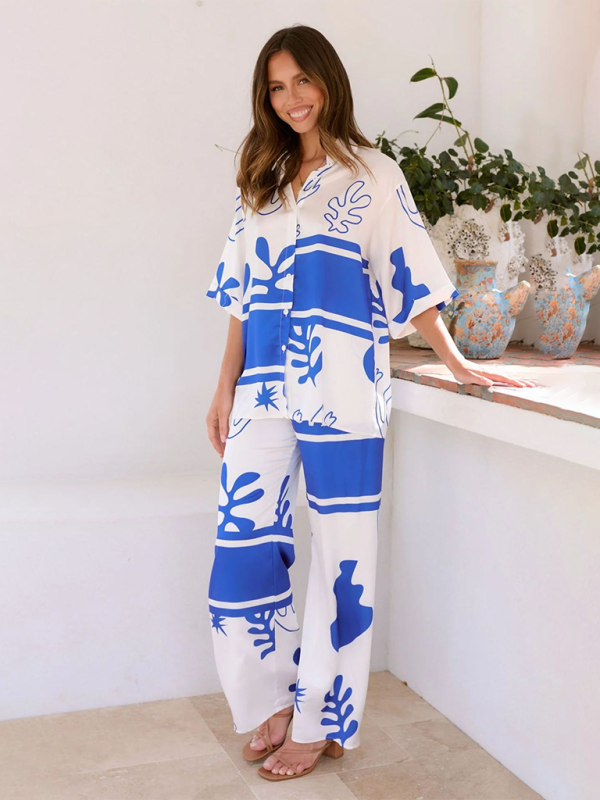 Chic & Comfy Lapel Two-Piece Set – Casual Lounge Perfection