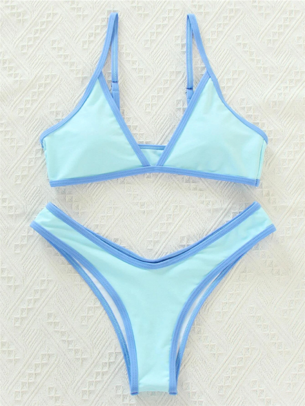 Trendy Color Block Bikini – stylish & Sporty Swimwear for Summer