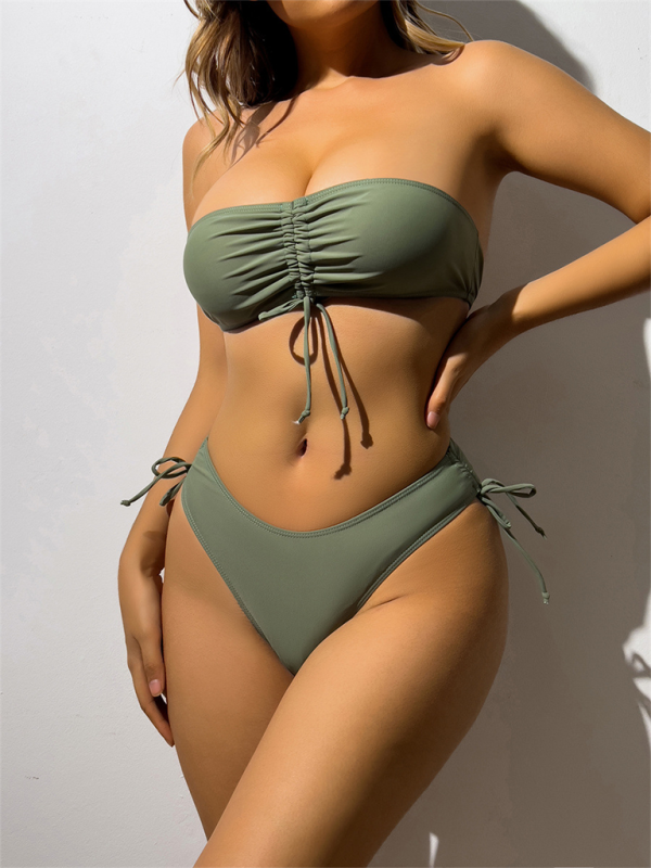 Chic & stylish Triangle Bikini Set – Strap Detail, Perfect for Summer