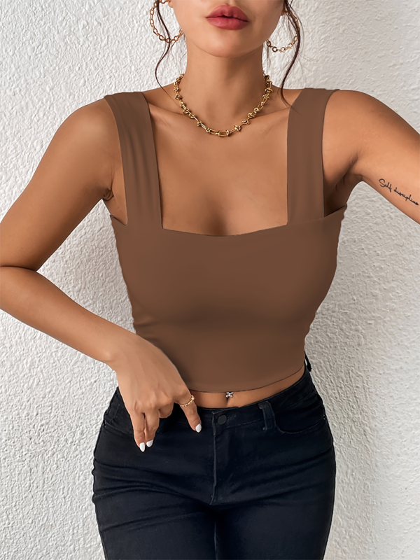 Sleek & stylish Wide Strap Camisole Tank Top – Slim Fit, Must-Have Trend