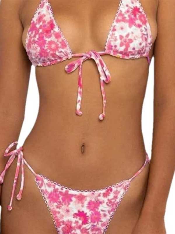 Chic Floral Bikini Set Womens stylish Two-Piece Swimsuit Summer Beachwear