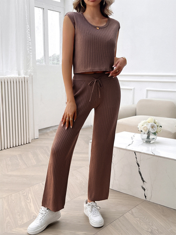 Chic & Cozy Round Neck Sweater Set – Slim Fit, Stylish & Perfect for Spring