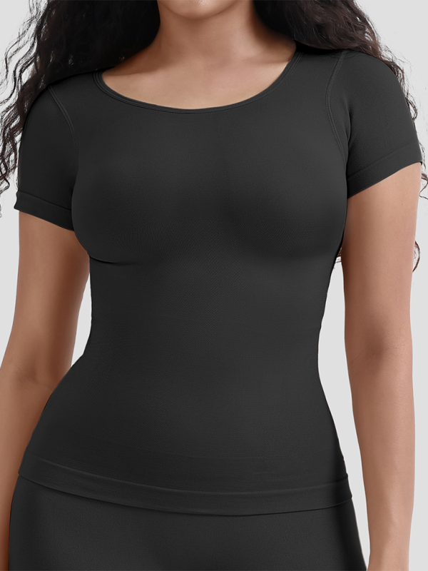 🔥 Seamless Corset Tee Waist-Snatching Shaping Top – Trendy & Flattering Fit 🔥