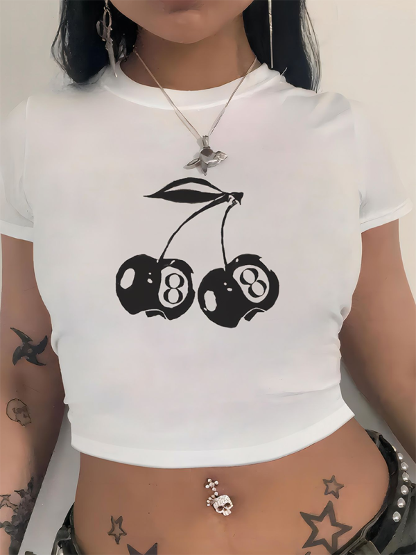 Trendy Y2K Print Top – Cute & Stylish Spring Summer Tee