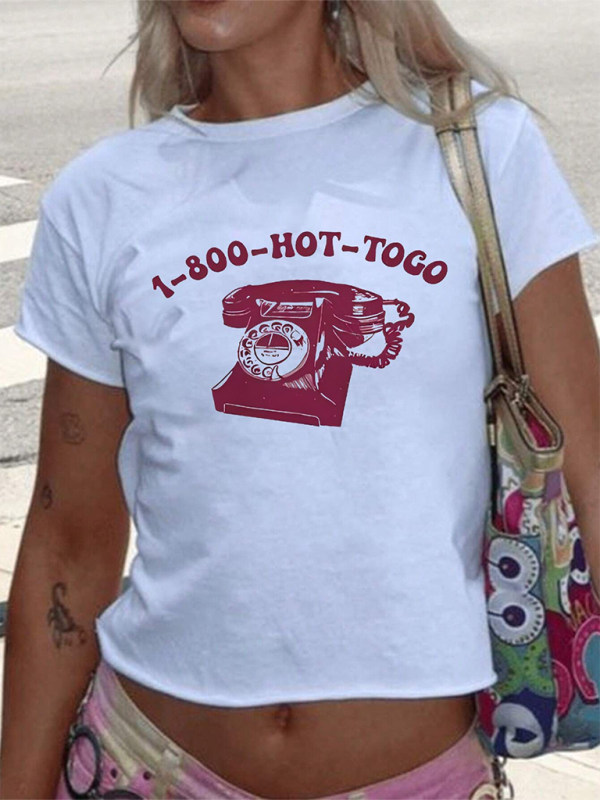 Trendy Y2K Print Top – Cute & Stylish Spring Summer Tee