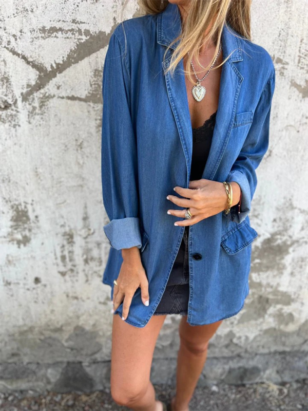 ✨ Chic & Casual Denim Jacket – Oversized, Trendy & Perfect for Fall 🍂