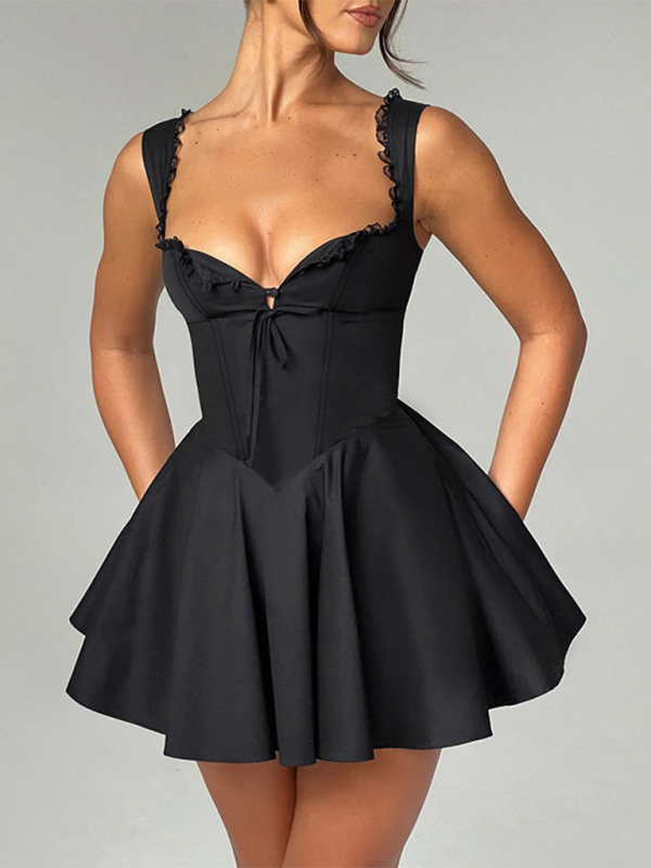 Chic Backless Lace Sling Dress – stylish & Elegant Party Outfit for Spring Summer