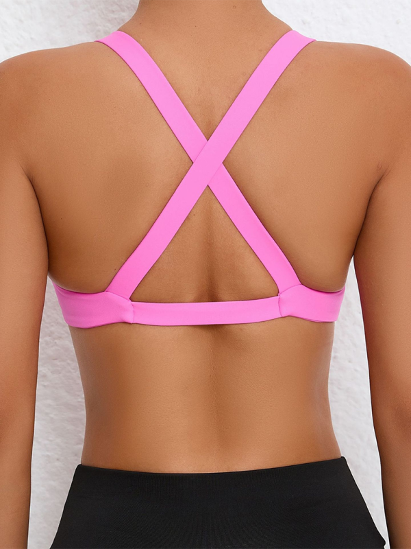 🔥 Quick-Dry Cross-Back Sports Bra – Ultra Supportive & Stylish for Workouts 💦