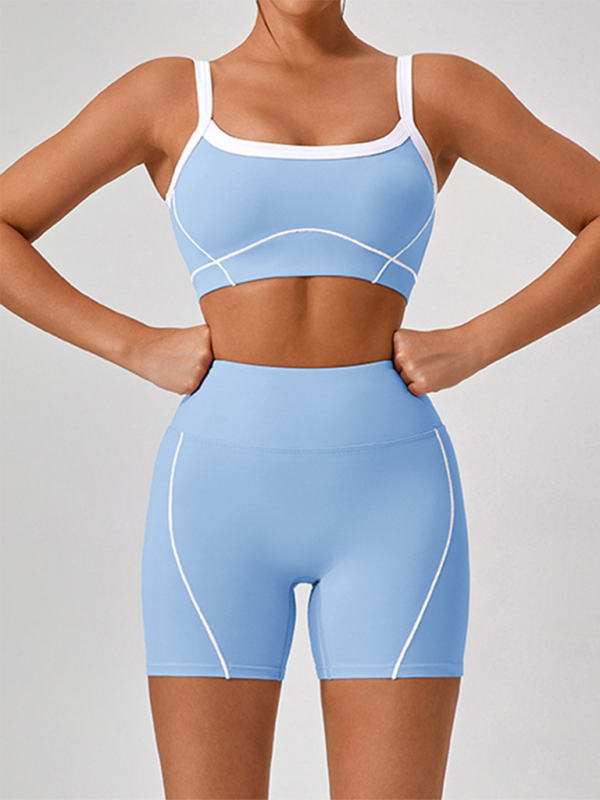 SculptFit Contrast Color Yoga Set – Elevate Your Activewear Game!