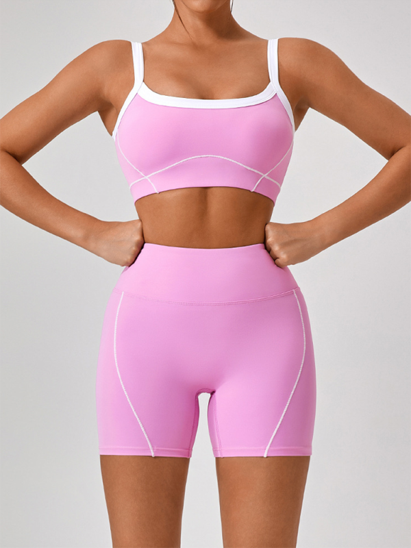 SculptFit Contrast Color Yoga Set – Elevate Your Activewear Game!