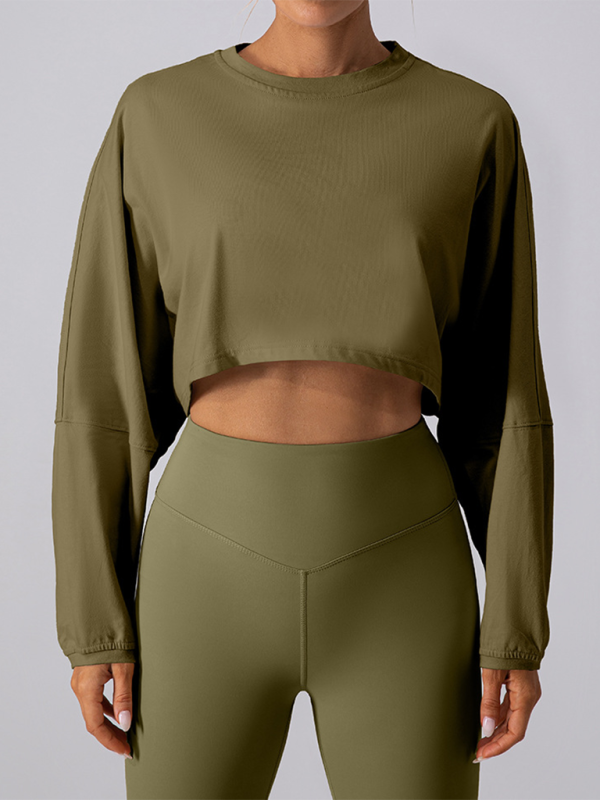 🩷 Effortless Chic Round Neck Sweatshirt – Comfy, Stylish & Perfect for Yoga & Running 🩷