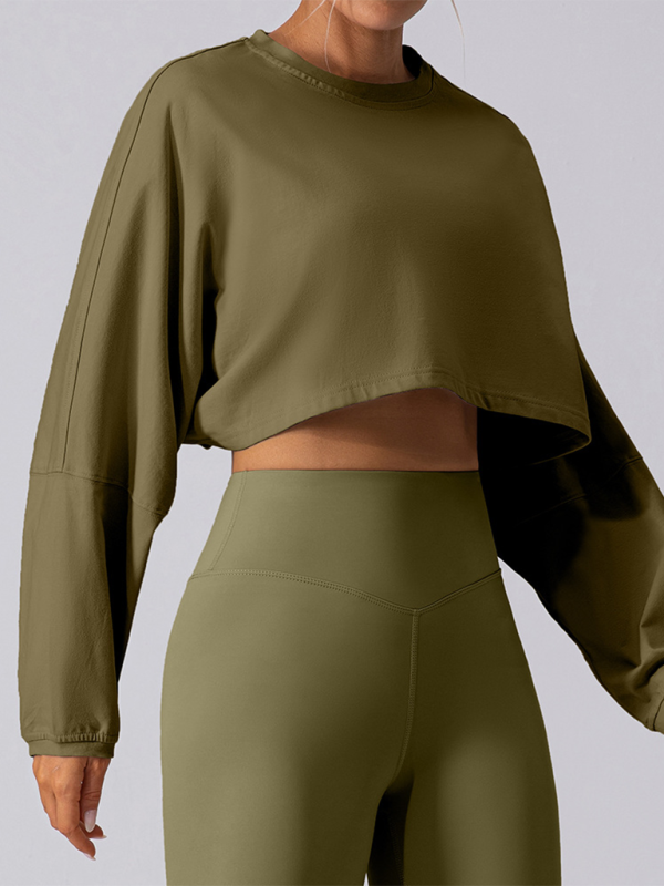 🩷 Effortless Chic Round Neck Sweatshirt – Comfy, Stylish & Perfect for Yoga & Running 🩷