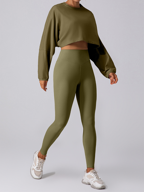 🩷 Effortless Chic Round Neck Sweatshirt – Comfy, Stylish & Perfect for Yoga & Running 🩷