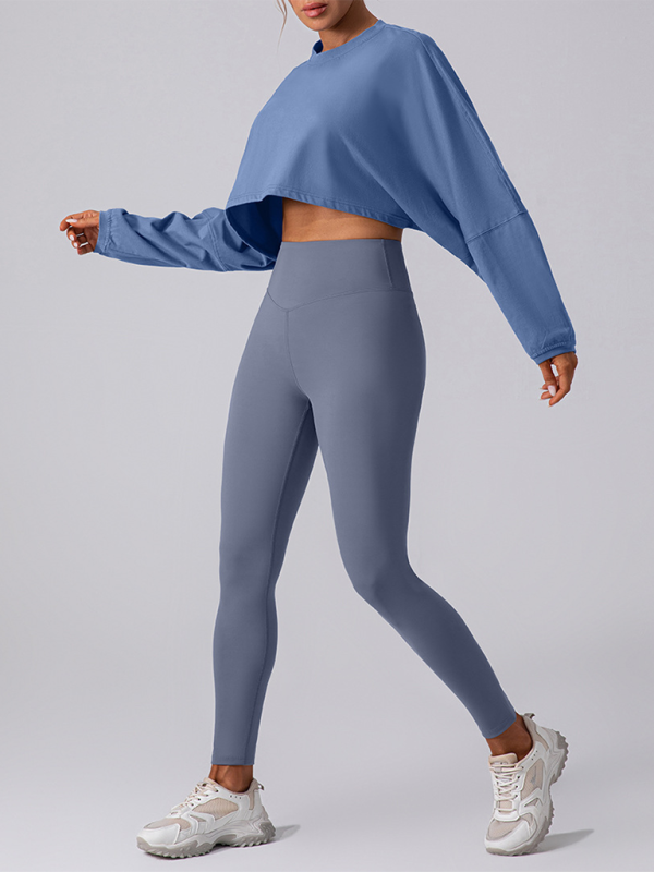 🩷 Effortless Chic Round Neck Sweatshirt – Comfy, Stylish & Perfect for Yoga & Running 🩷