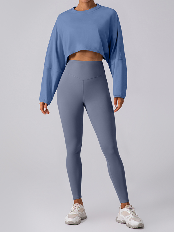 🩷 Effortless Chic Round Neck Sweatshirt – Comfy, Stylish & Perfect for Yoga & Running 🩷