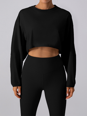 🩷 Effortless Chic Round Neck Sweatshirt – Comfy, Stylish & Perfect for Yoga & Running 🩷