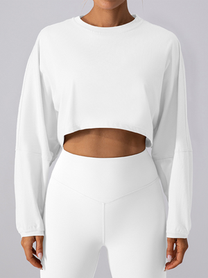 🩷 Effortless Chic Round Neck Sweatshirt – Comfy, Stylish & Perfect for Yoga & Running 🩷