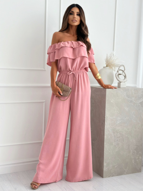 Chic One-Shoulder Waist-Defining Jumpsuit – Effortless Style for Spring & Summer