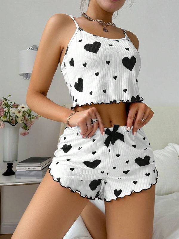 stylish Halloween intimates Set Cozy Christmas Suspender Pajamas