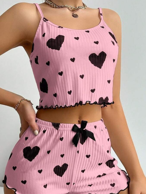 stylish Halloween intimates Set Cozy Christmas Suspender Pajamas