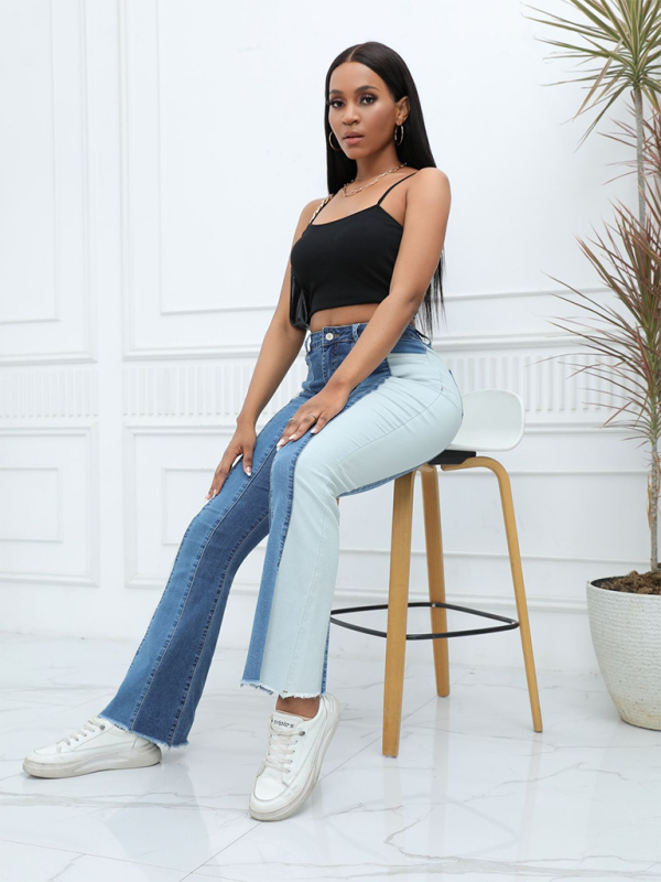 🔥 Colorblock Stretch Jeans – Trendy, Comfy & Perfect Fit 🔥